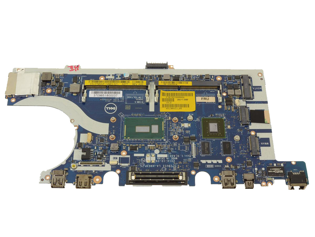 For Dell Latitude E7450 i5-5200U Laptop Motherboard LA-A963P 0796WF