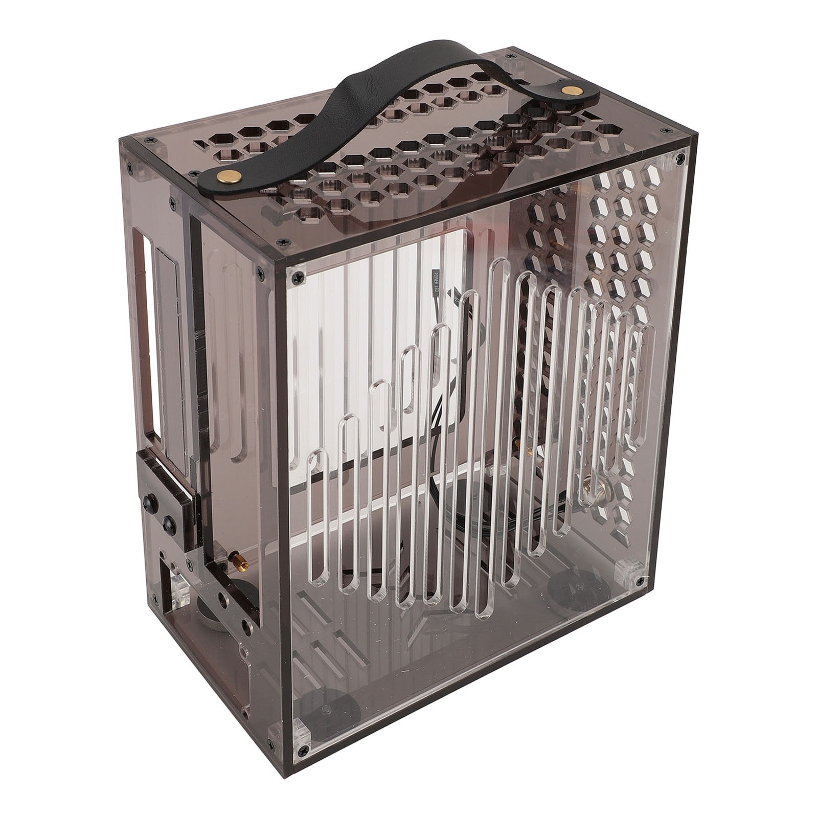 23×20.5x12cm Miniature ITX PC Case Clear Arcylic PC Case Portable DIY Desktop