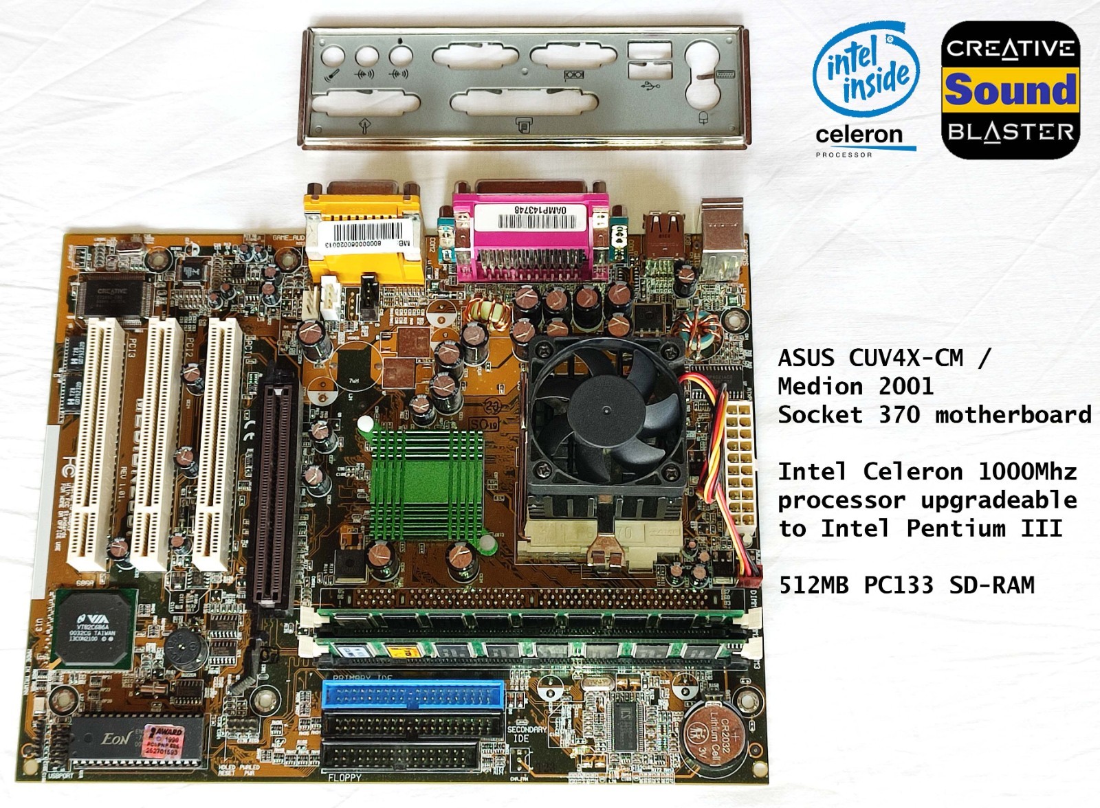 Dream Machine 2000 – ASUS CUV4X-CM, 1000Mhz CPU, 512MB SD-RAM retro gaming set