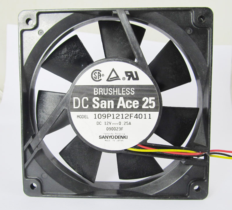 10pcs SANYO 109P1212F4011 120mmx120mmx25mm 12025 DC 12V 0.25A Brushless Fan
