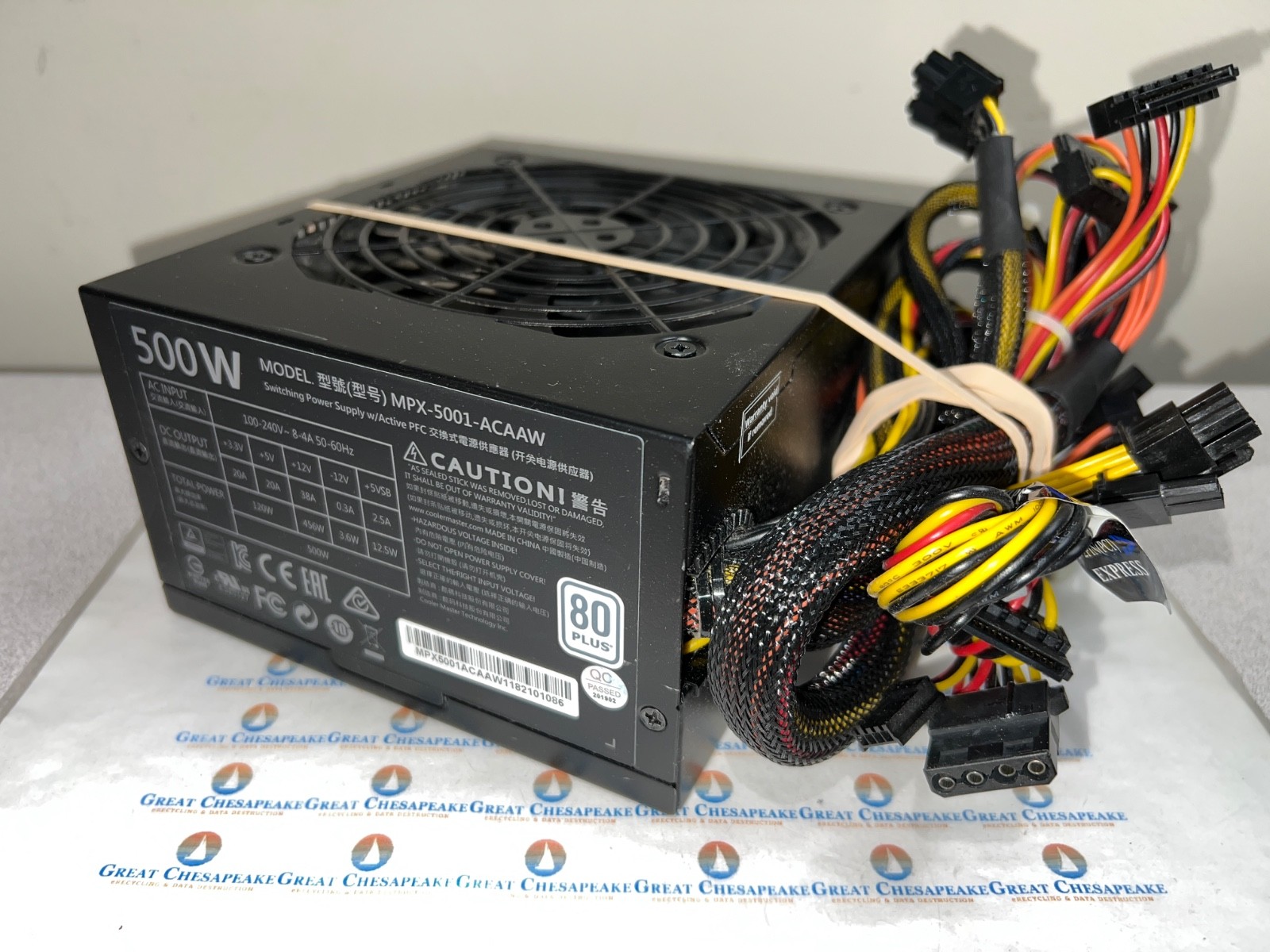 COOLER MASTER MPX-5001-ACAAW MASTERWATT LITE 500W Power Supply TESTED!