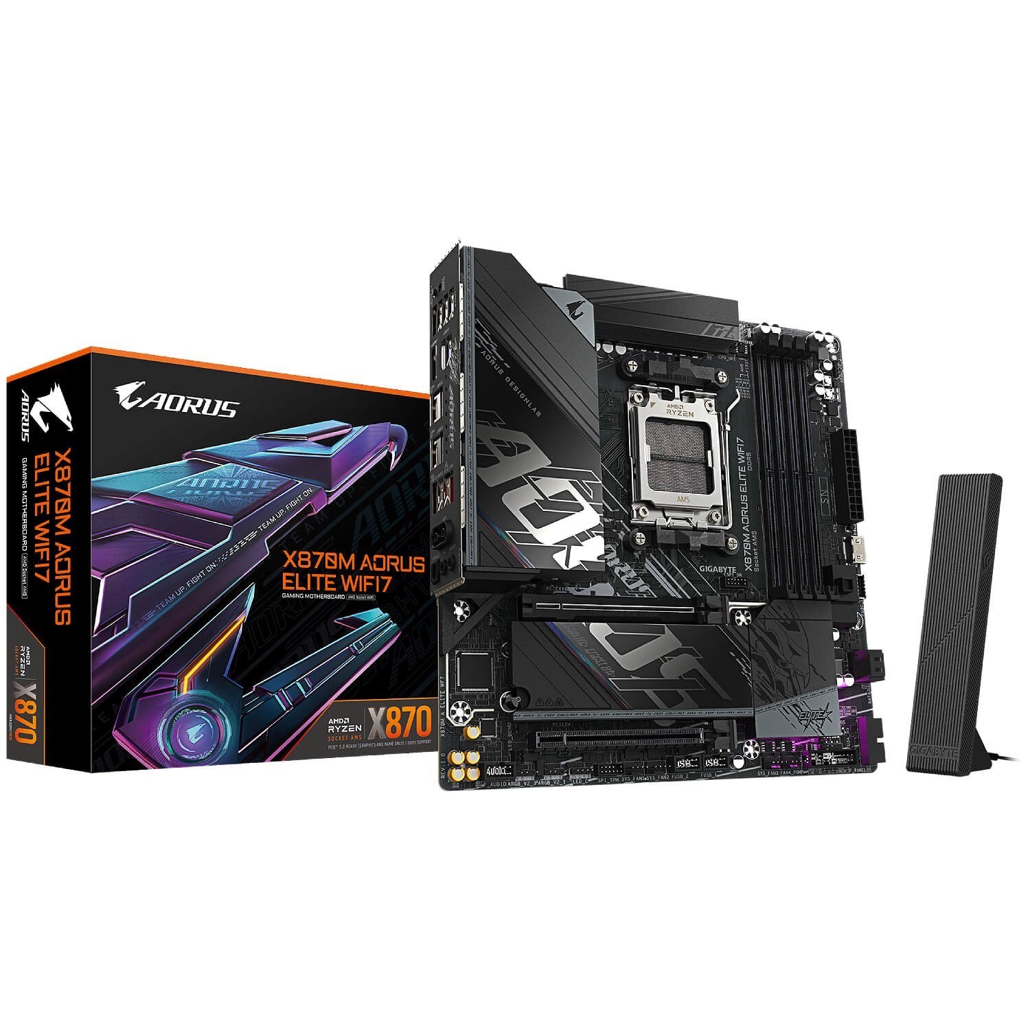 Gigabyte AMD X870M AORUS ELITE WiFi7 motherboard AM5 DDR5 Micro ATX M.2 PCIe