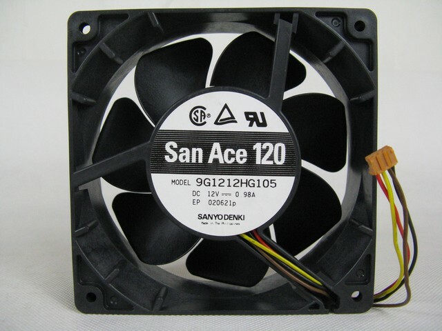Sanyo San Ace 9G1212HG105 12V 0.98A DC Square 120mm 4-pin dual ball bearing Fan