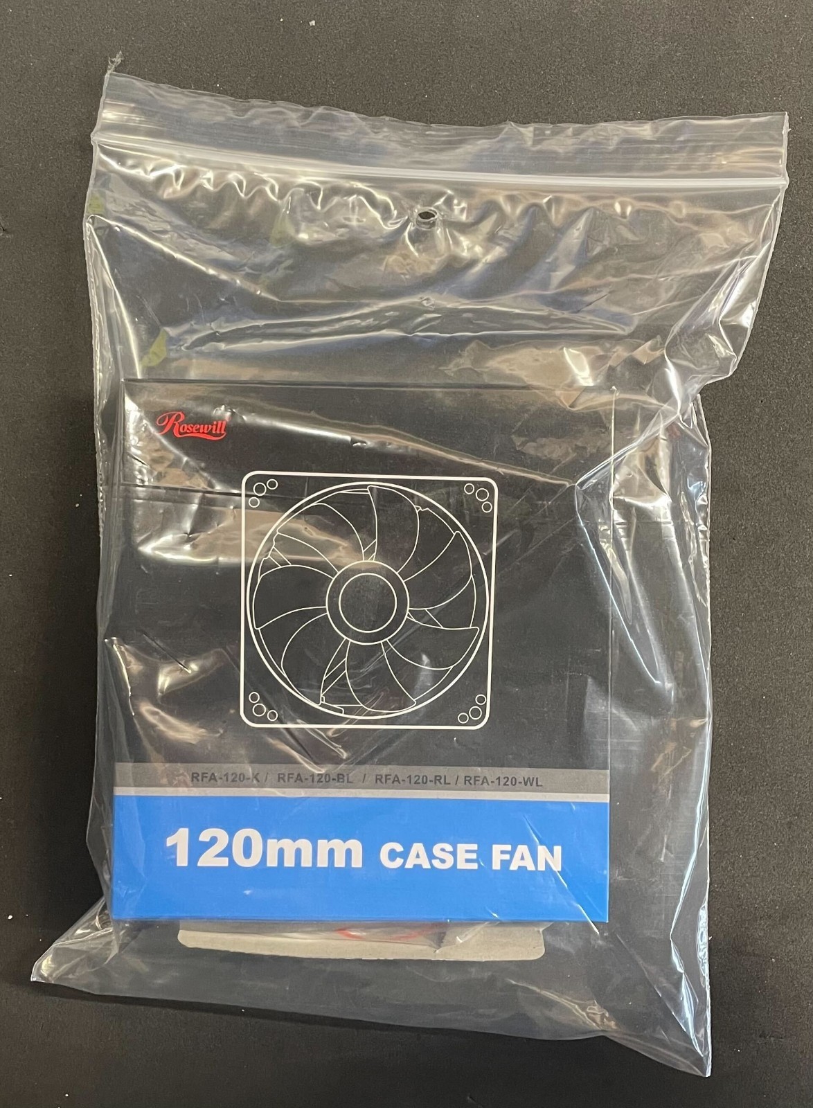 Rosewill 120mm Desktop Computer Case Cooling Fan, Blue – RFA-120-BL 2000RPM