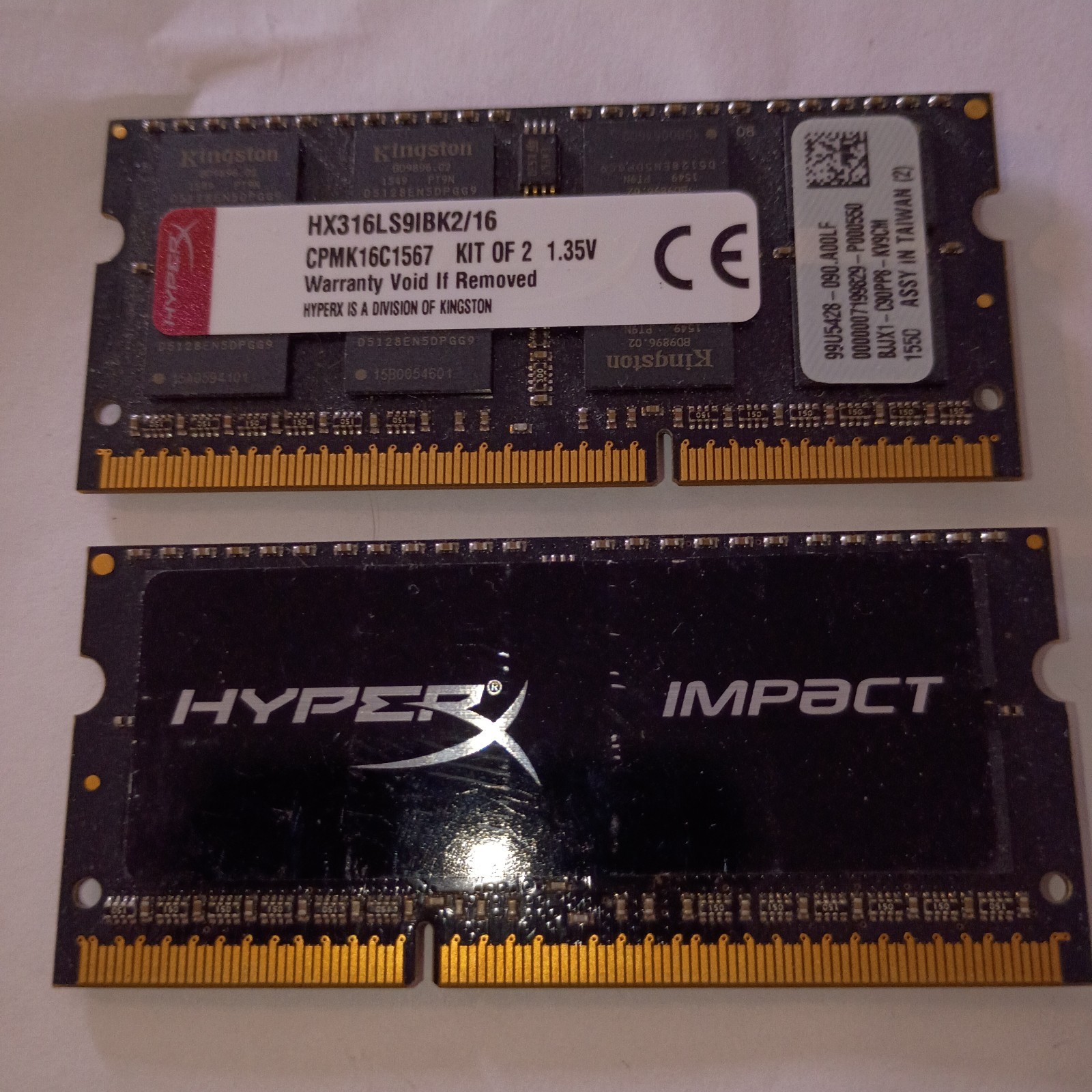 2 – 8GB / 16 GB=(2x8GB) DDR3L/DDR3 1333/1600/1866 MHz 2Rx8 SO-DIMM Laptop Ram