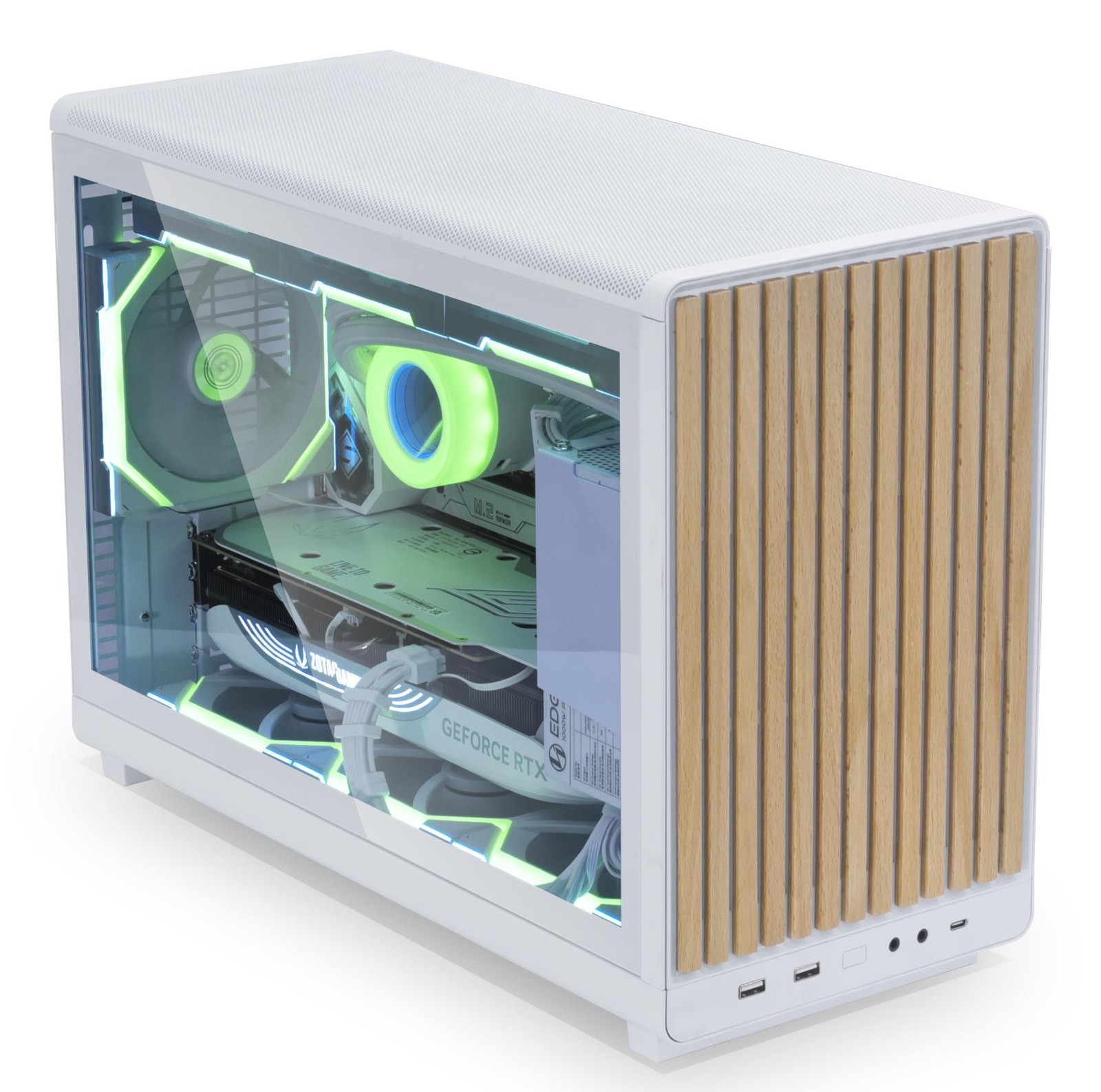 Lian Li A3-mATX Micro Tower White, Wood