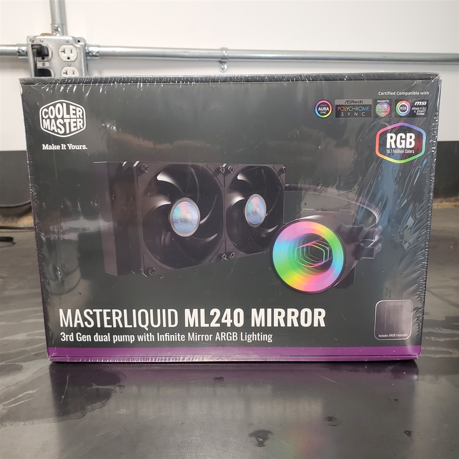 Cooler Master MasterLiquid ML240 Mirror ARGB CPU Liquid Cooler 3rd Gen.