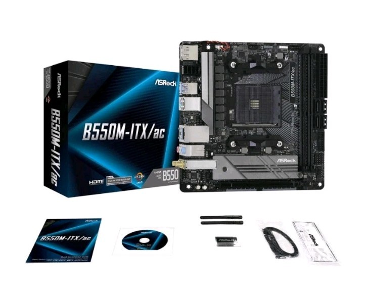ASRock B550M-ITX/AC AM4 AMD B550 Mini ITX AMD Motherboard