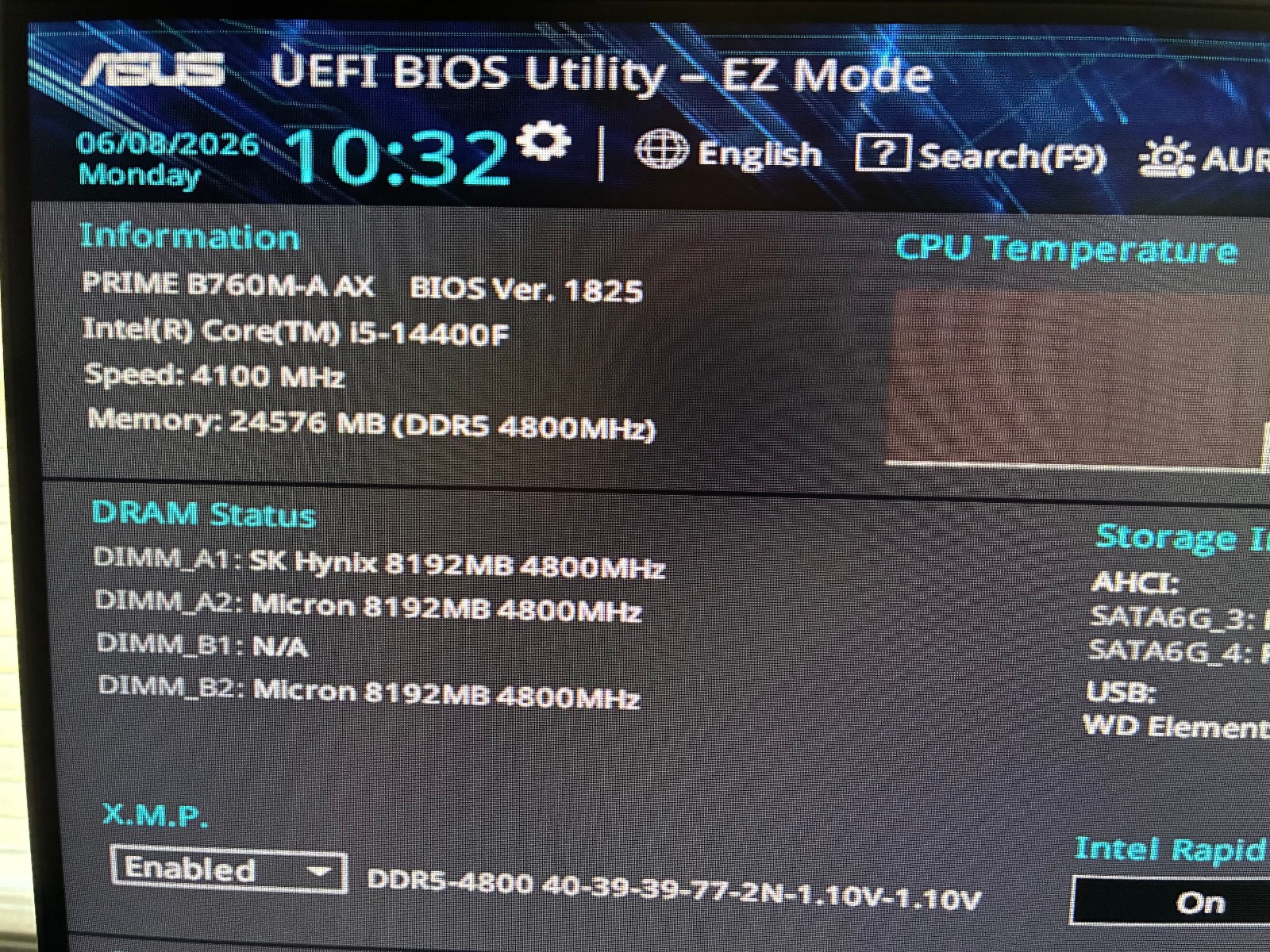 Asus Prime B760M-A AX LGA 1700 DDR5 Wi-Fi 6 Micro ATX Motherboard