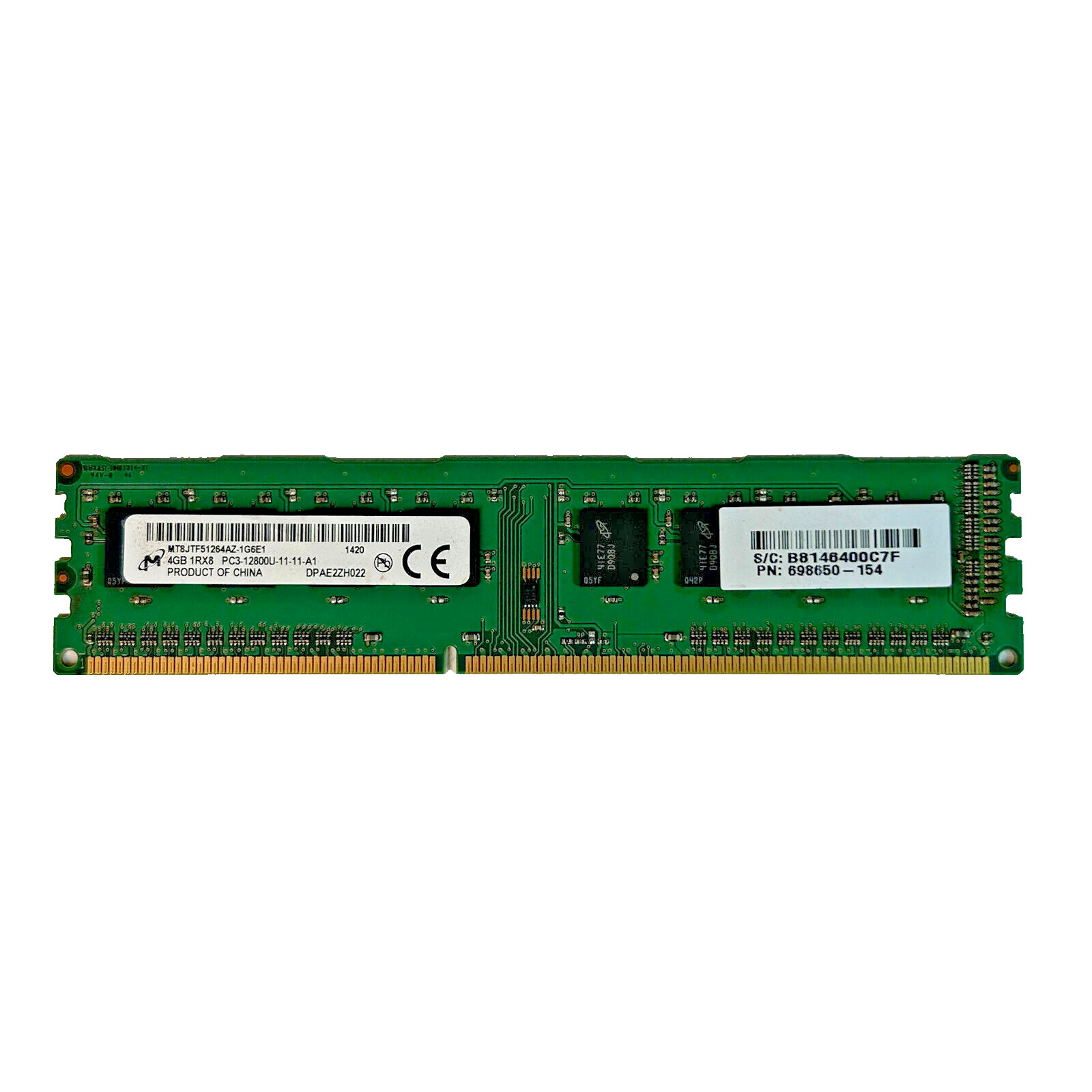 Micron DDR3 4GB PC3-12800U RAM – 5.82in (MT8JTF51264AZ1G6E1)