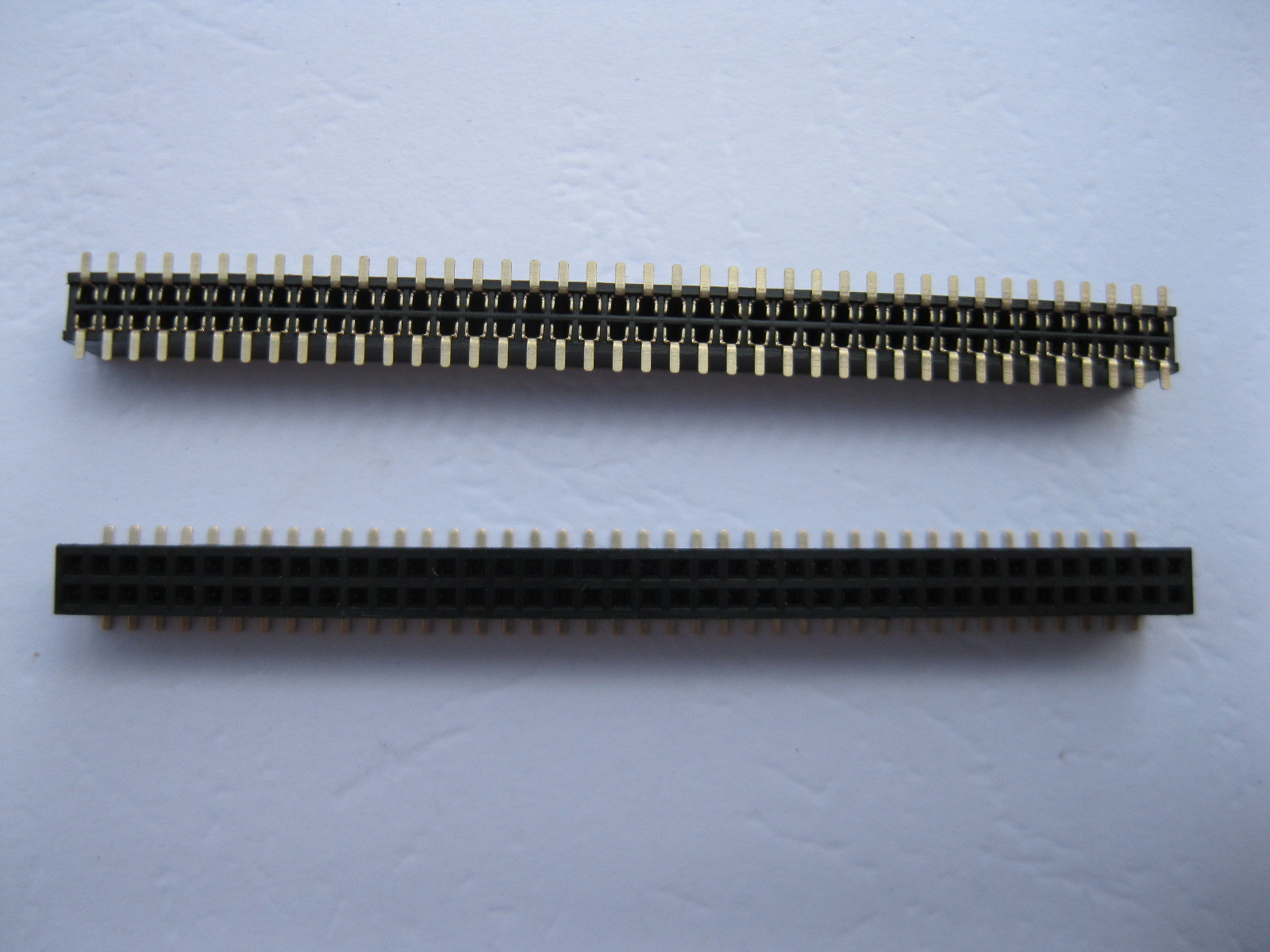 200 pcs SMD SMT 1.27mm 2×40 80pin Female Pin Header Double Row Strip Gold Plated