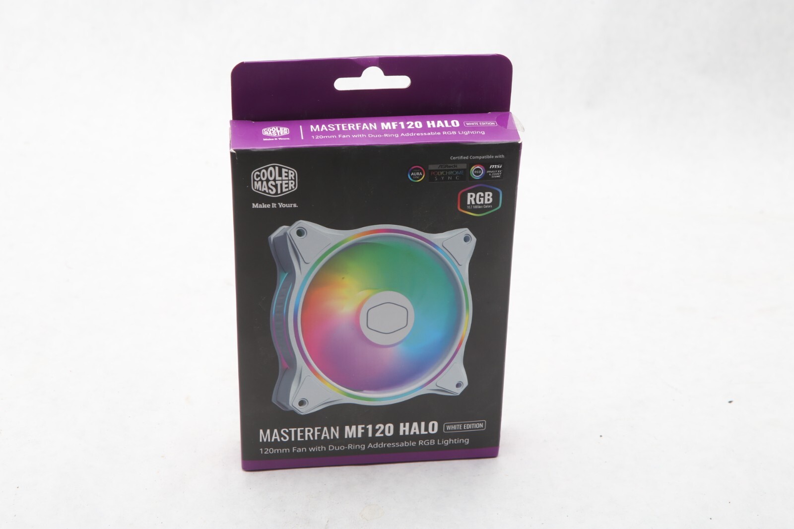 Cooler Master 120mm ARGB RGB Fan DF1202512RFMN 650 – 1800 RPM 5V .55A – O11