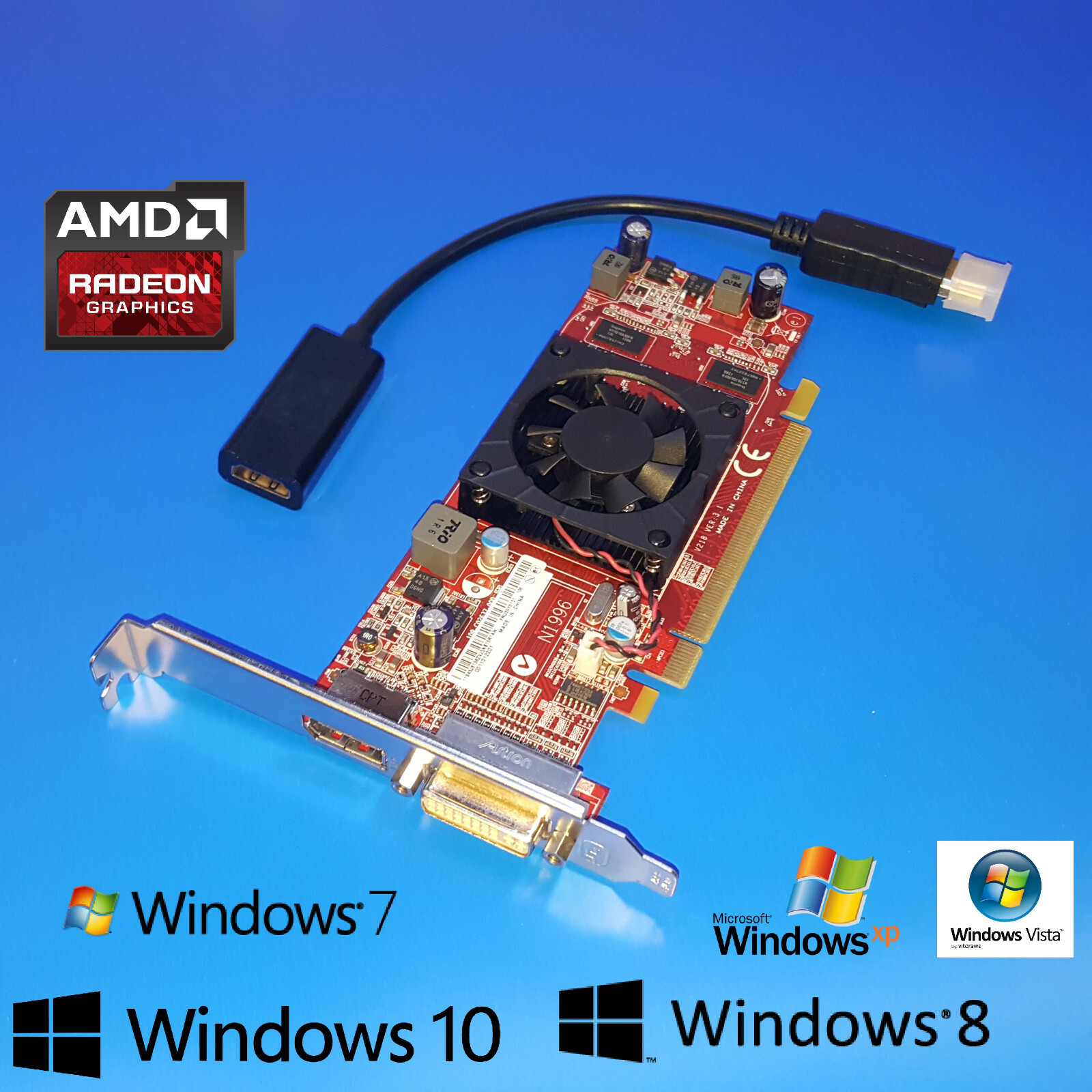 Windows 10 eMachines W3621 W3622 W3623 W3629 W3644 W3646 Video Card + HDMI CABLE