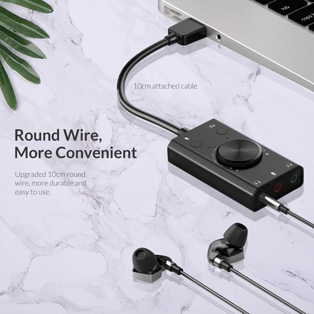 Universal External USB Sound Card For Speaker Microphone Earphone Plug&Play