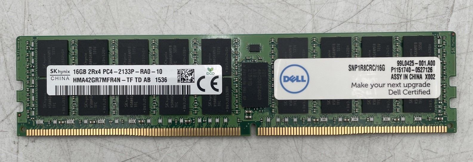 16GB (1×16GB) 2Rx4 PC4-2133P ECC RDIMM Server Ram – Mixed Brands