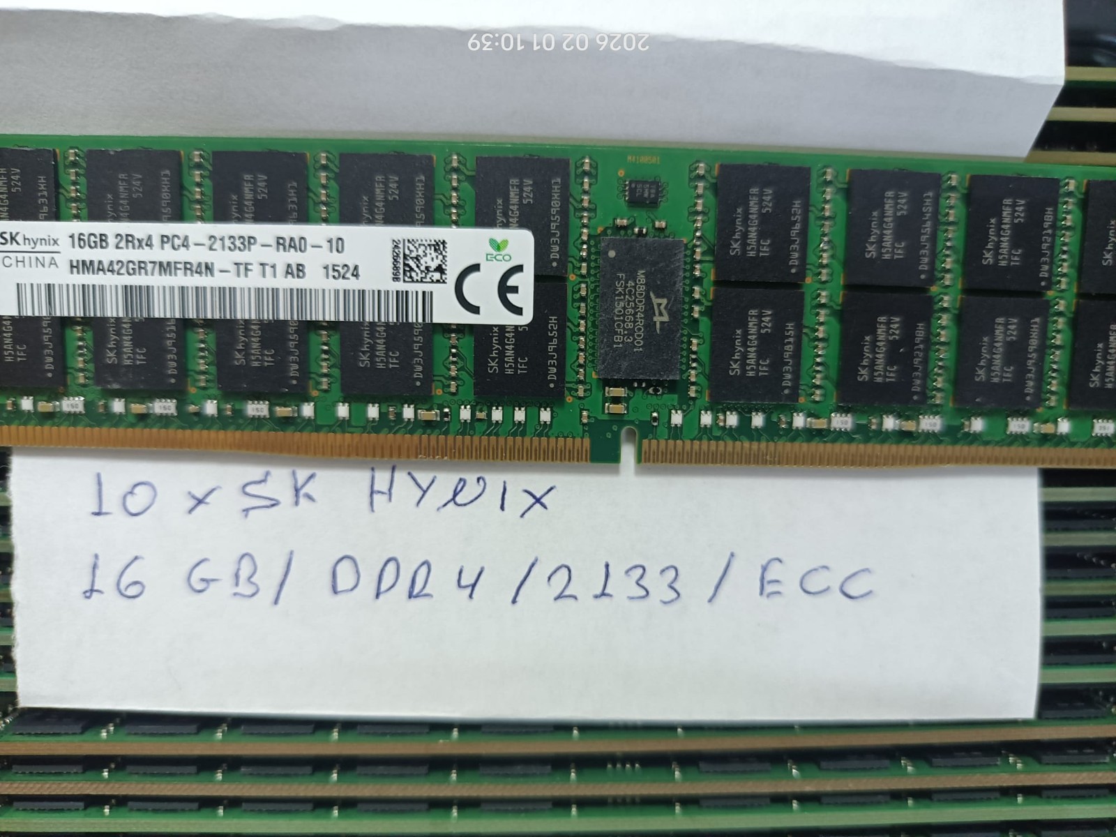 12 x 32GB + 30 x 16GB RAM ECC lot of 42 modules