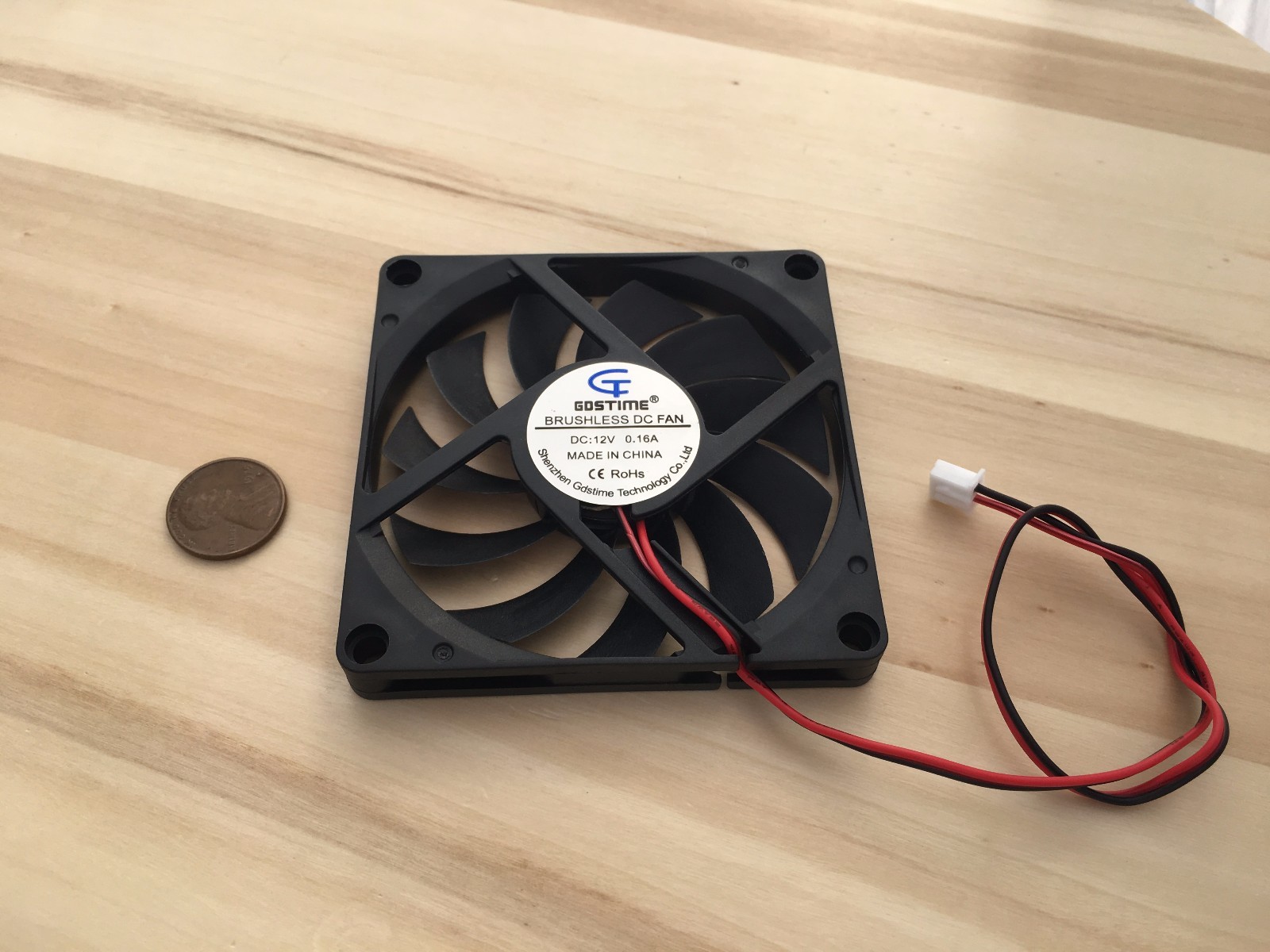 1 Piece 8010s Gdstime 12V 2pin 80x80x10mm DC Cooling Fan large brushless C6
