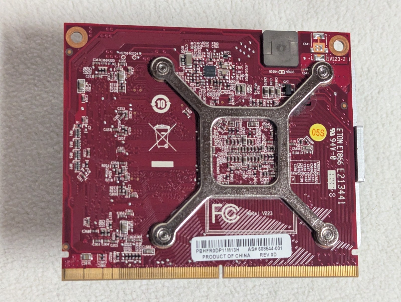 HP #608544-001 ATI Radeon HD 5450 MXM Graphics Card 512MB DDR3 V223 + Heat Sink