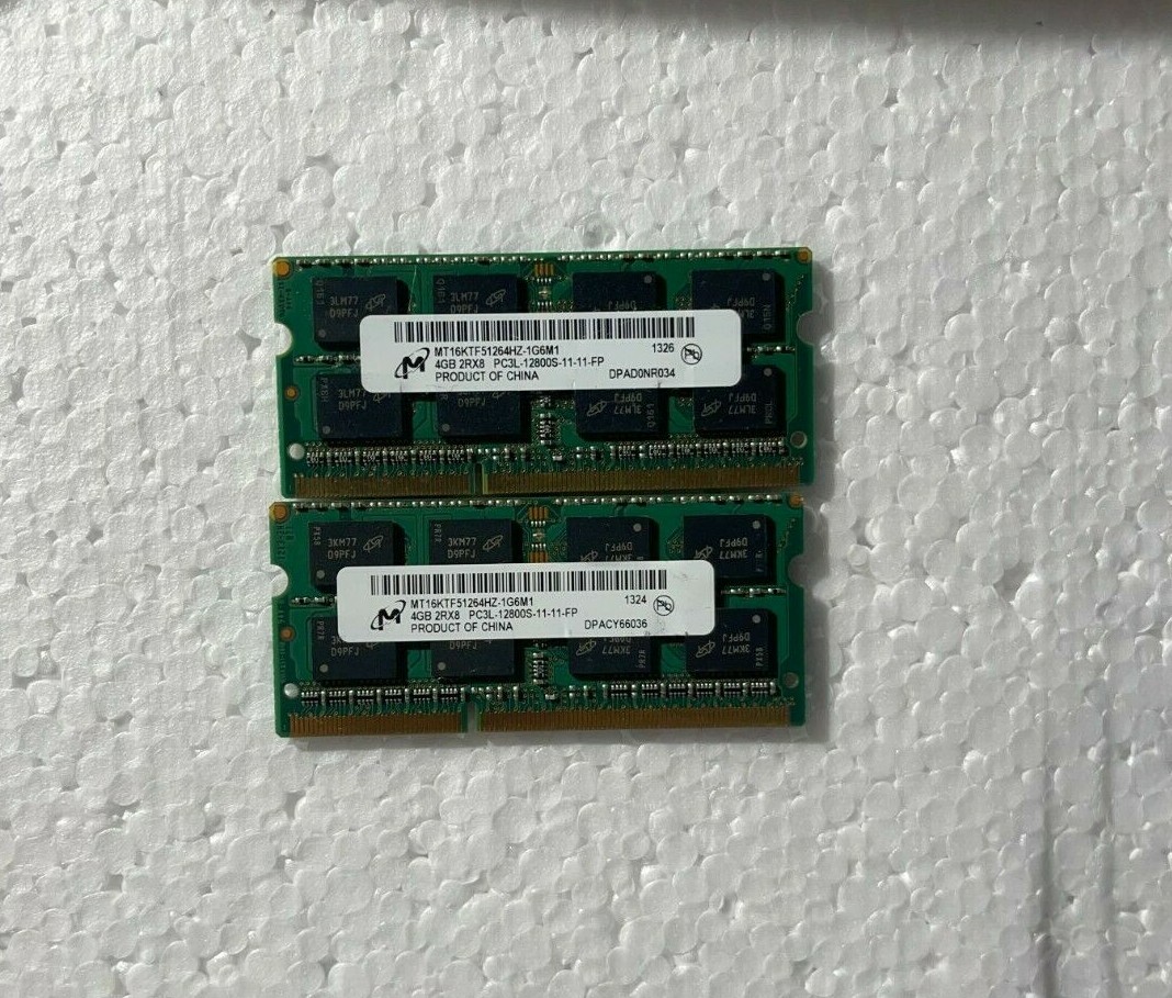 8GB (2x4GB) Mixed Brands Samsung/Micron/SK Hynix 12800S DDR3 1600MHz RAM Memory