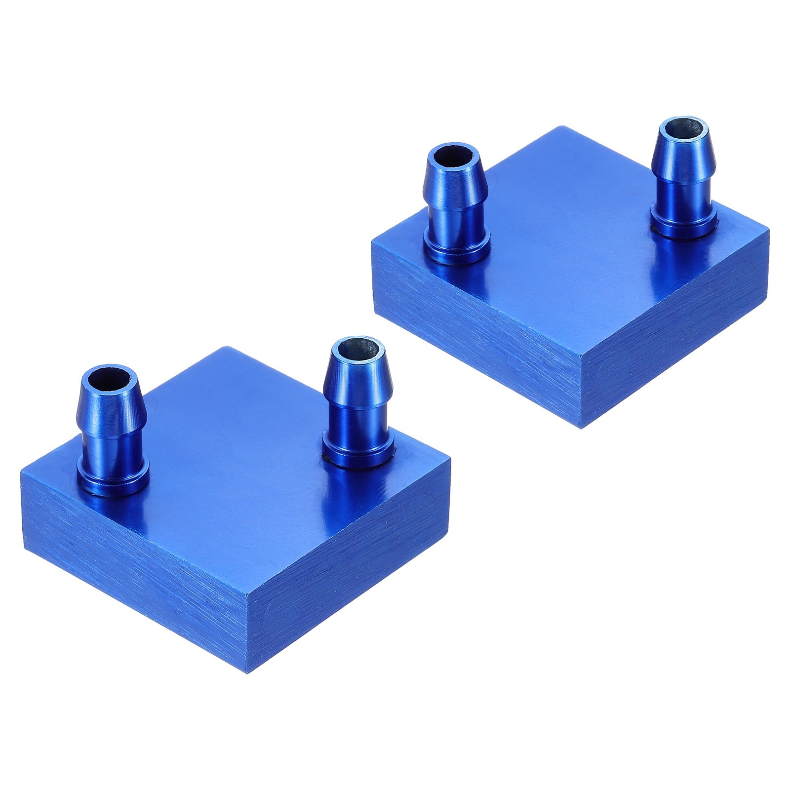 2PCS Aluminum Water Cooling Block 40x40x13mm Liquid Cooler Heat Sink Blue