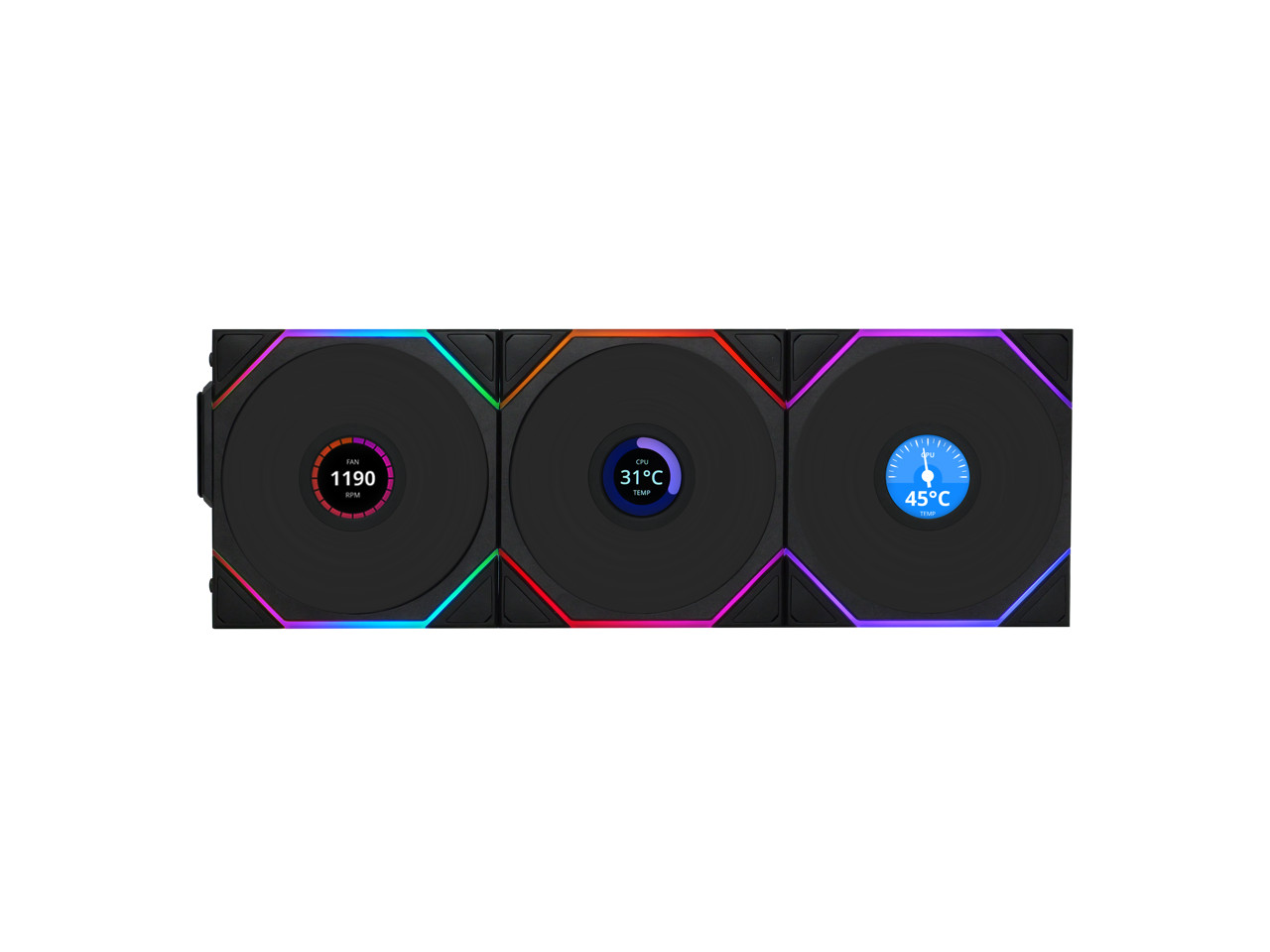 Lian Li UNI Fan TL LCD 120 Wireless – Triple Pack – 2.4 GHz Wireless Controller