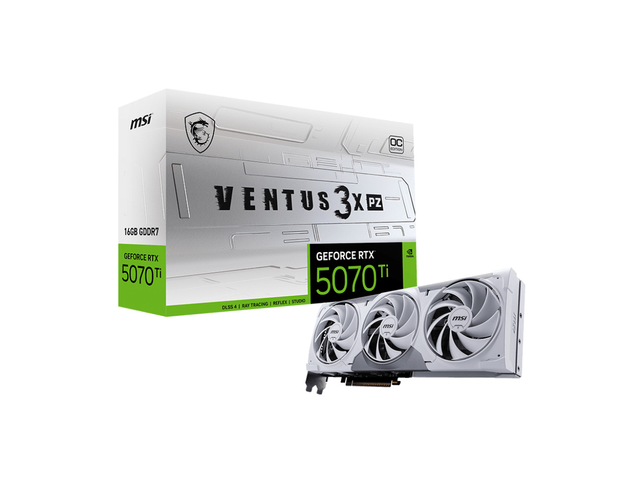 MSI Ventus GeForce RTX 5070 Ti 16GB GDDR7 PCI Express 5.0 Graphics Card RTX 5070