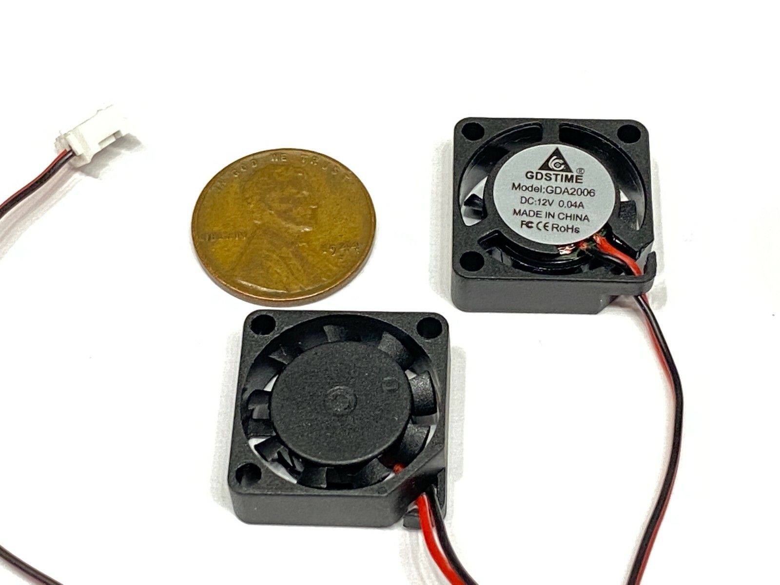 3 Pieces 2006 micro Small 12V DC Cooling Fan 20mm 6mm 2 Pin Mini axial 2cm E15