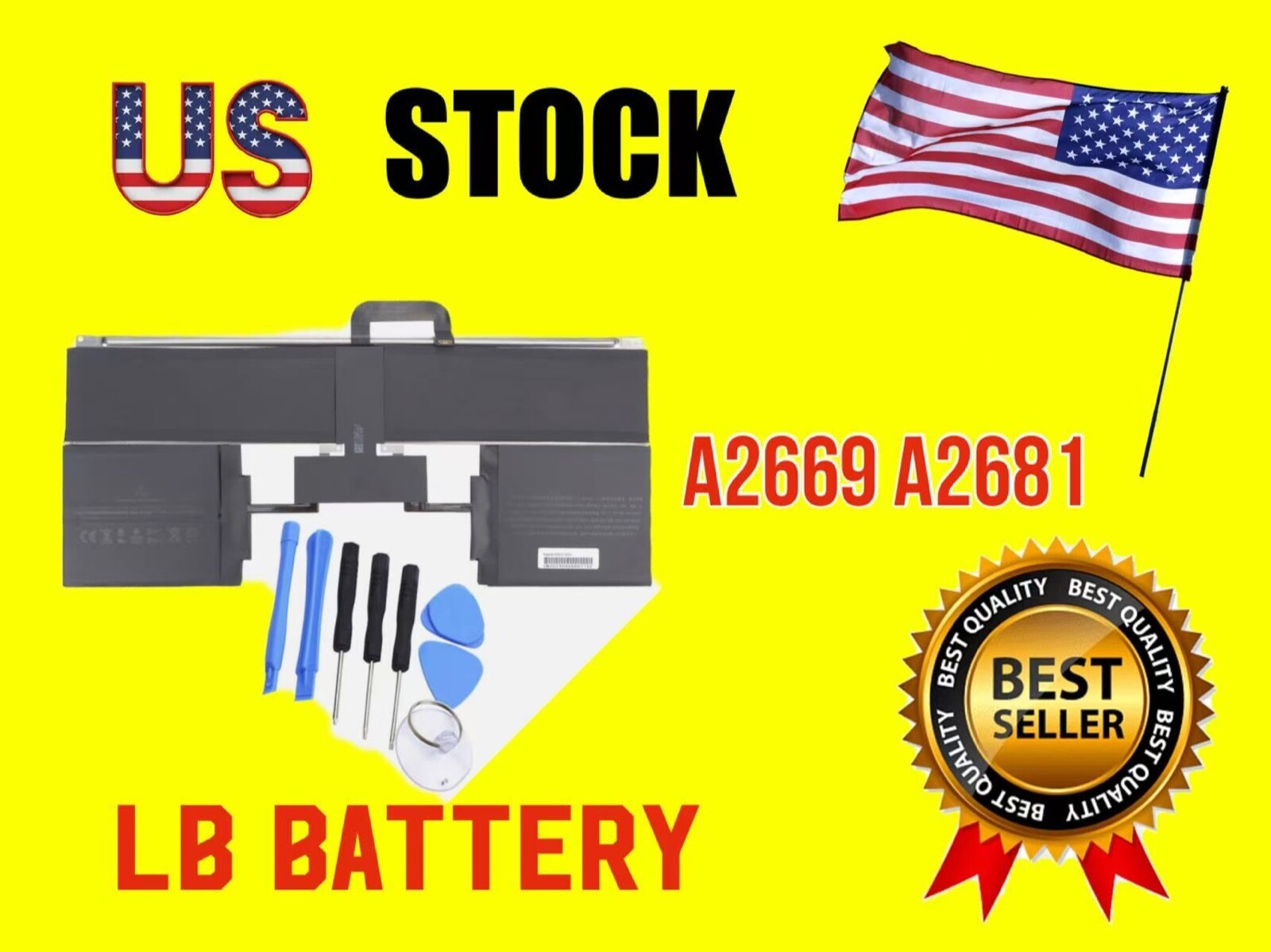 Genuine A2669 A2681 Battery for MacBook AIR 13″ Inch M2 2022 661-26150 MLY33LL/A