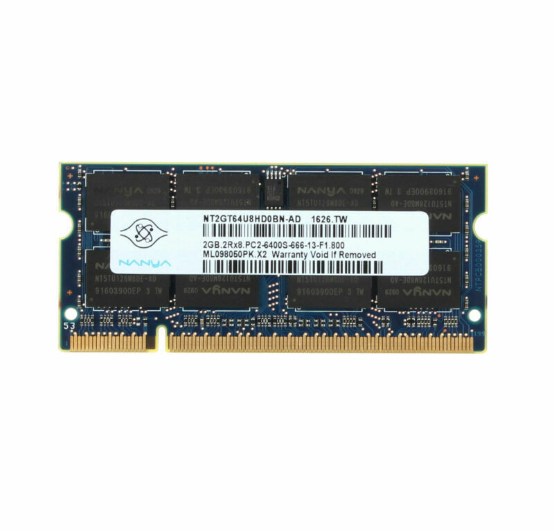 Nanya 8GB 2Rx8 PC3-10600S 2GB PC2-6400S DDR2 DDR3 SODIMM Laptop Memory RAM lot