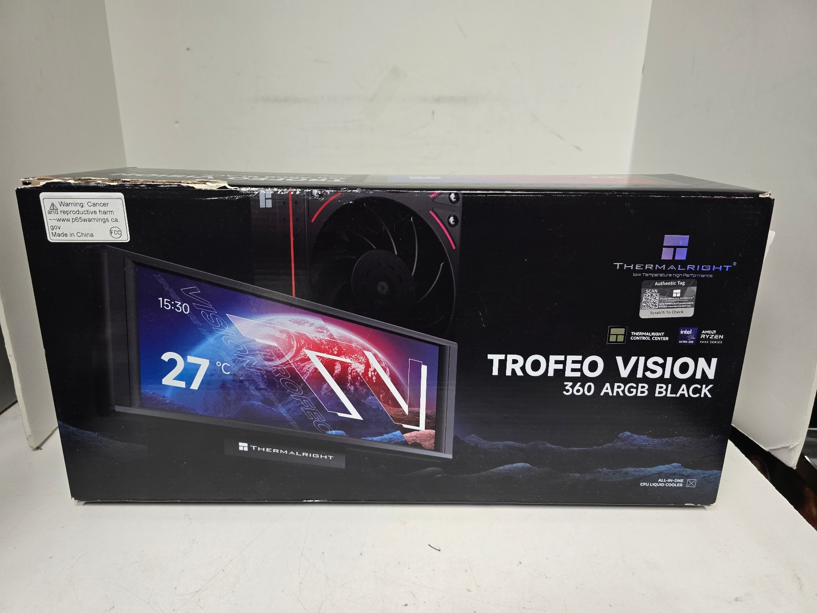 Thermalright Trofeo Vision ARGB 360mm All in One Liquid CPU Cooling Kit – Black