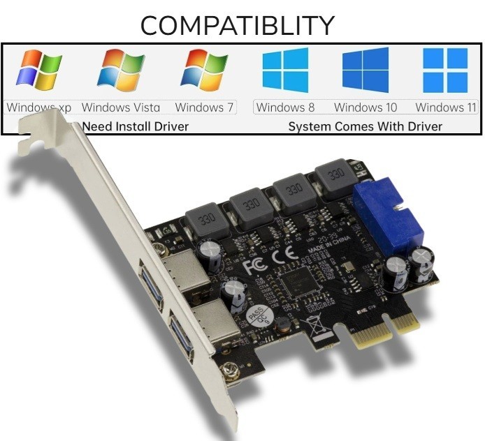 Pcie USB 3.0 2 Ports 5G A+ Internal USB3 19 Point Uto Powered NEC720201