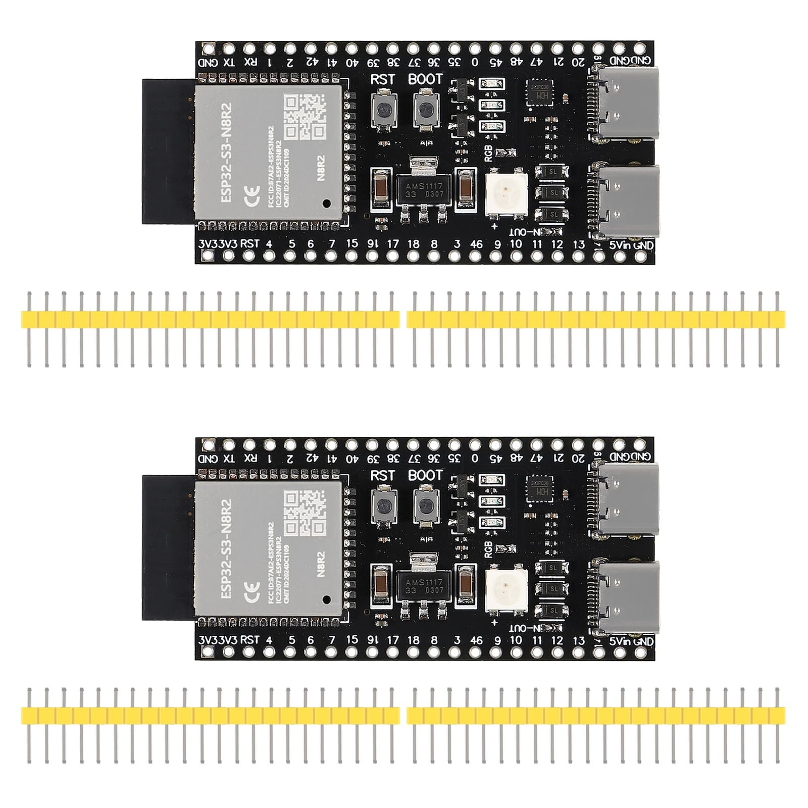 2PCS ESP32 ESP32-S3 Development Board Type-C WiFi+Bluetooth Internet of Thing…