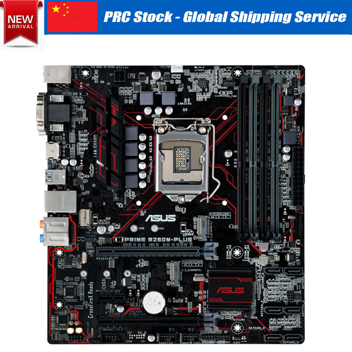 ASUS PRIME B250M-PLUS Motherboard LGA 1151 4*DDR4 USB 3.0 VGA HDMI DVI M.2