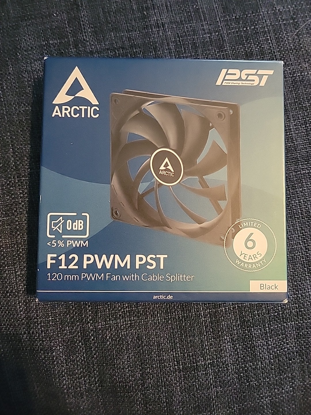 ARCTIC F12 PWM PST (Black) 120 mm PWM PST Case Fan quiet motor Computer B-Stock
