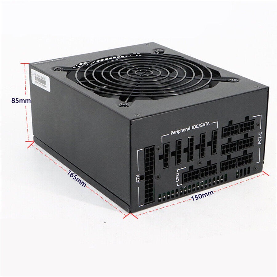 1800W Full Modular ATX Mining Power Supply For Rig Coin Miner