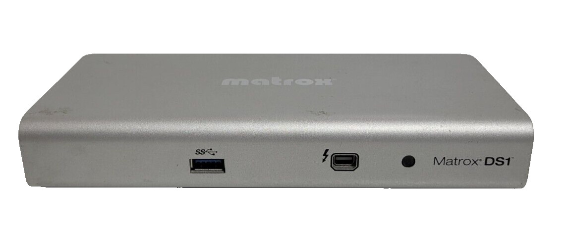 Matrox DS1 Thunderbolt Docking Station for MacBook DS1/DVI & AC Adapter