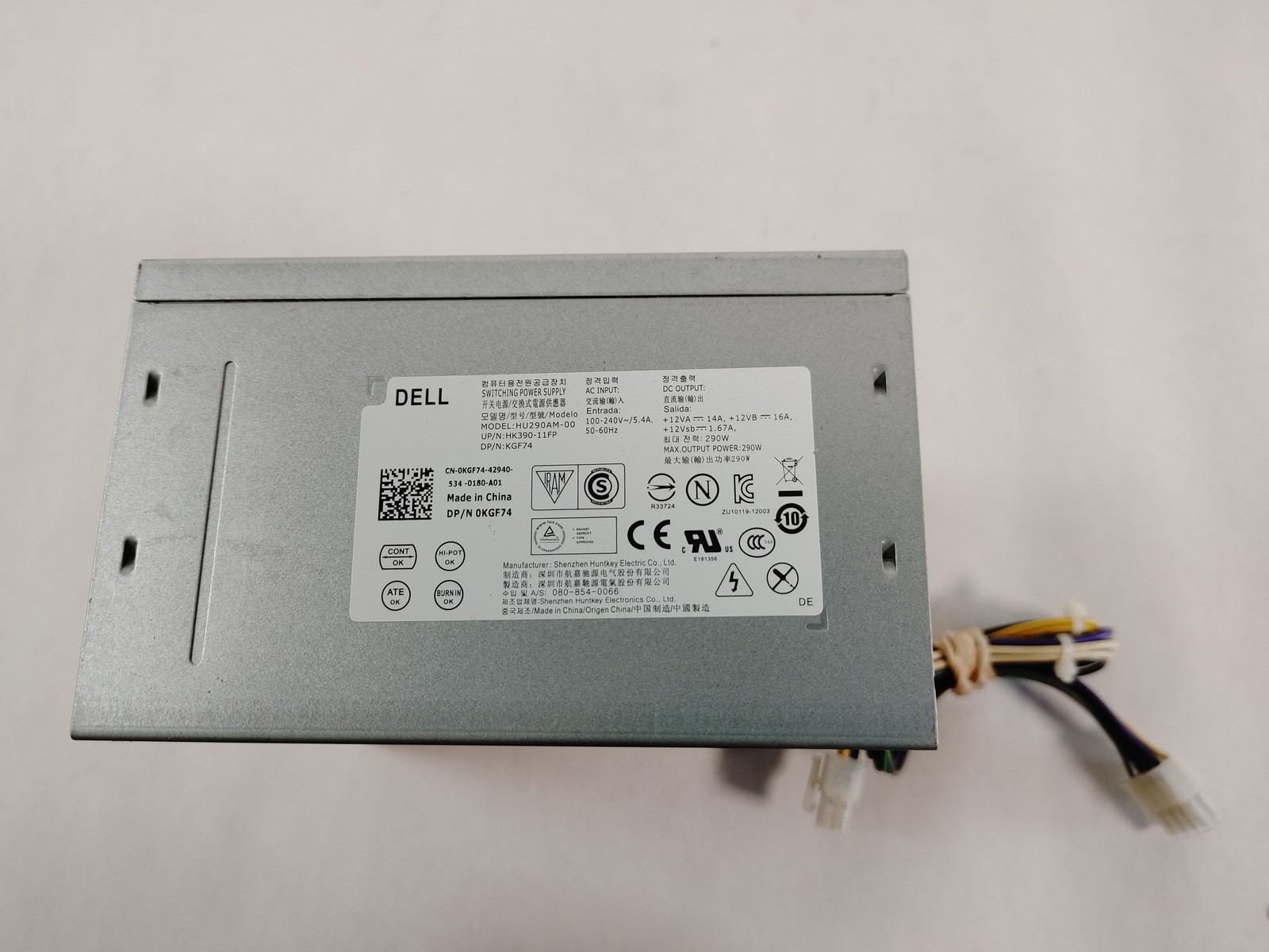 Dell OptiPlex 9020 MT 290W 8 Pin Desktop Power Supply KGF74