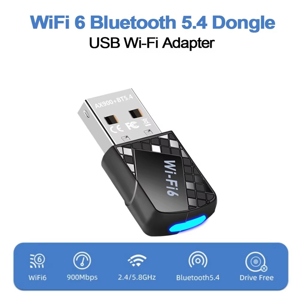AX900 USB WiFi 6 Bluetooth 5.4 Adapter 2 in 1 Dongle Dual Band 2.4G 5GHz 7102