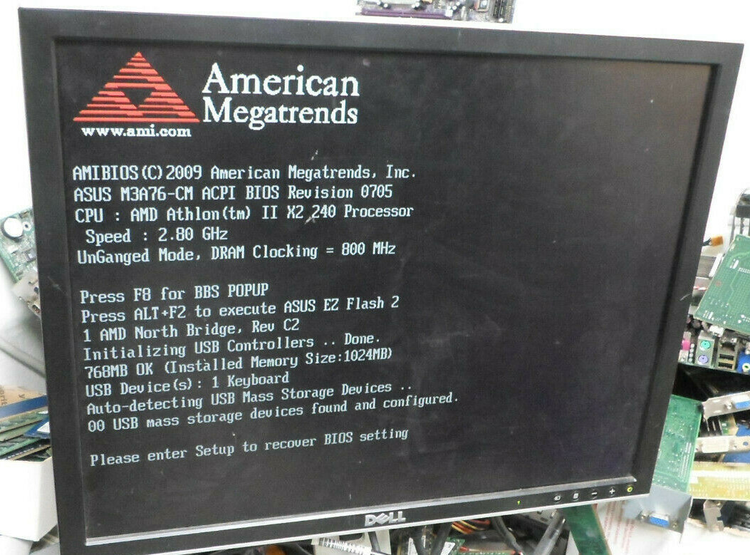 ASUS M3A76-CM MB W/ AMD ATHLON II X2 240 2.8 CPU & 1GB MEM TESTED