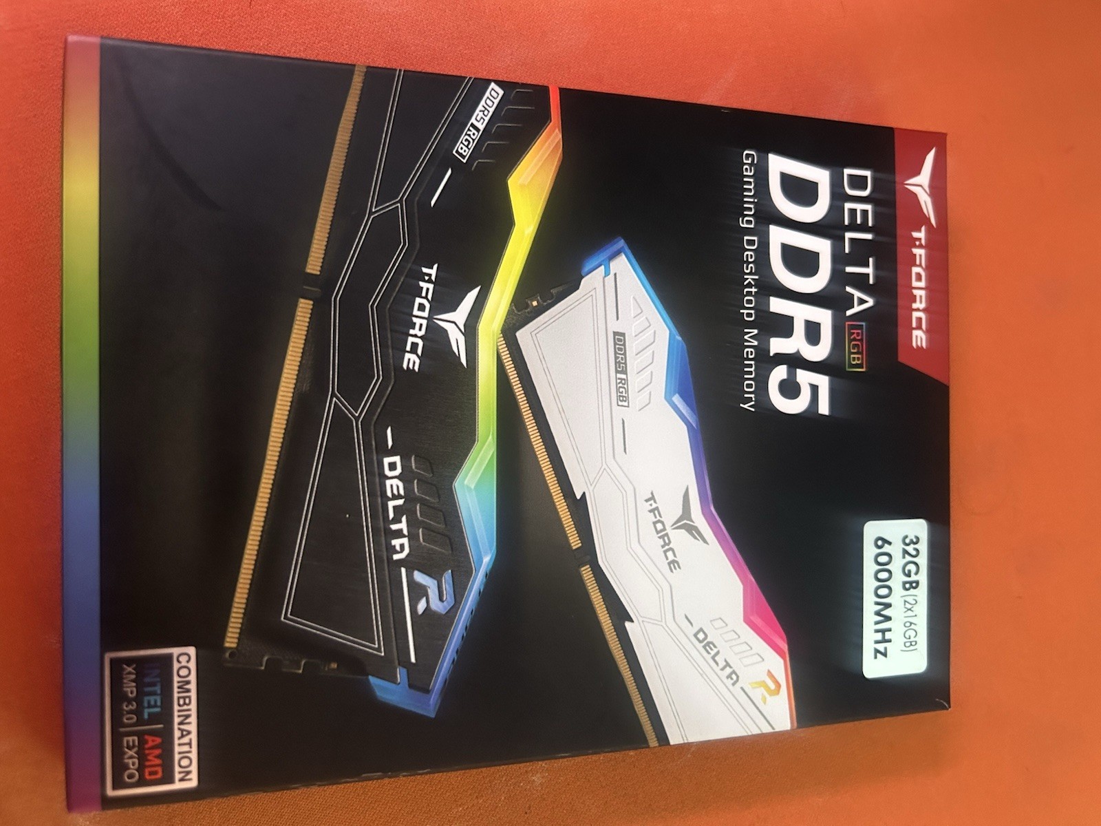 T-FORCE DELTA RGB DDR5 32GB (2x16GB) 6000MHz 288-Pin DIMM CL30
