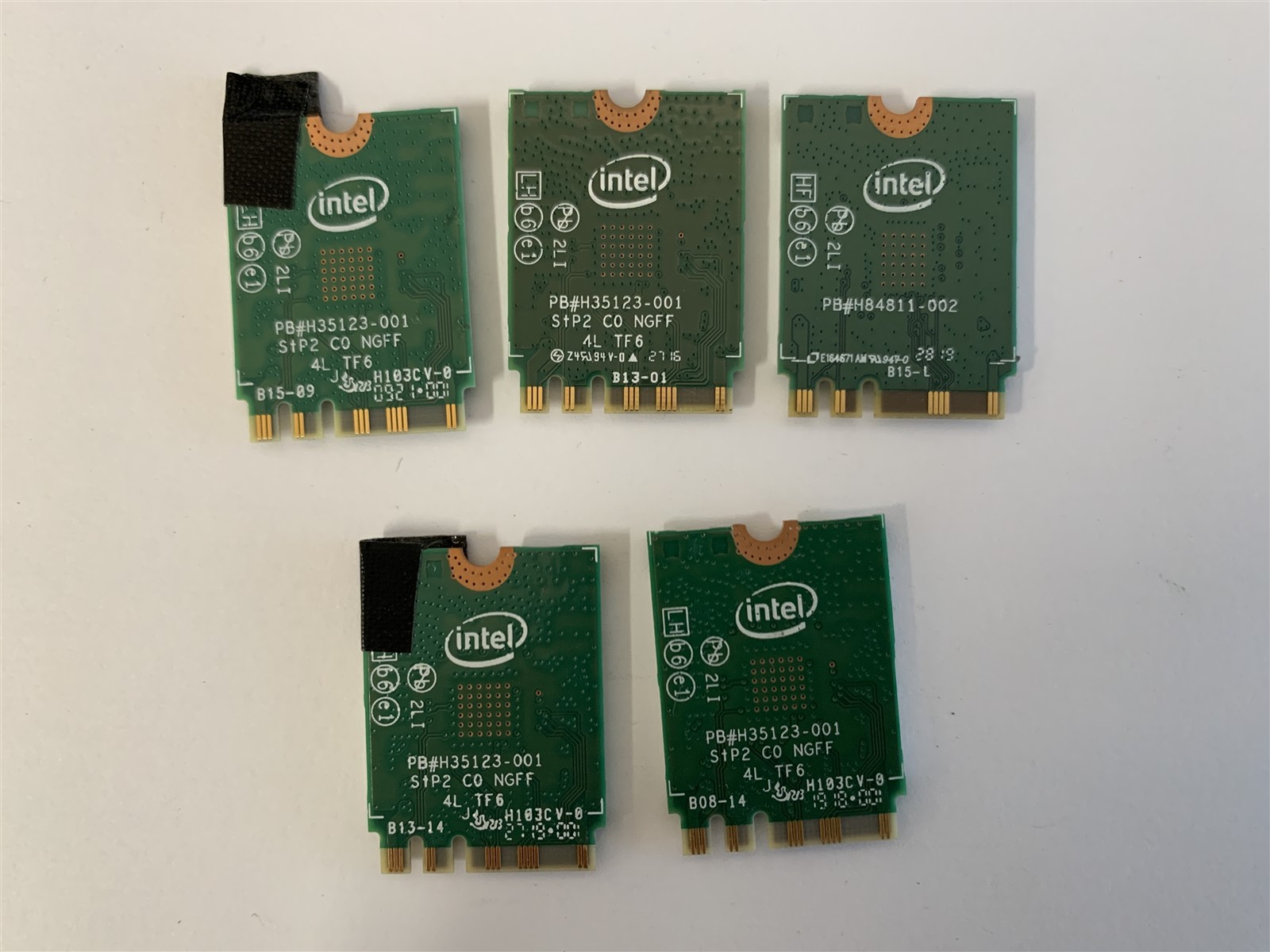Lot of 5 – Intel Dual Band Wireless-AC 3165NGW WLAN WiFi Card