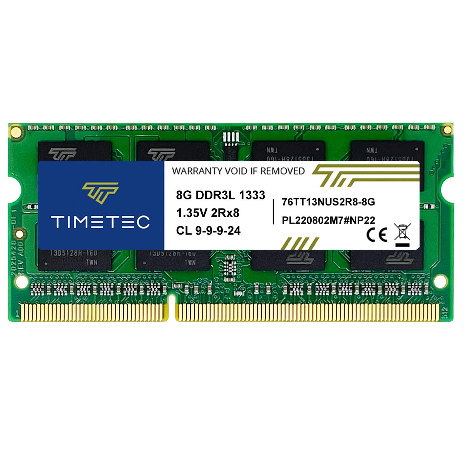 Laptop RAM 8GB DDR3L 1333MHz PC3-10600 SODIMM Non-ECC Memory Module Upgrade