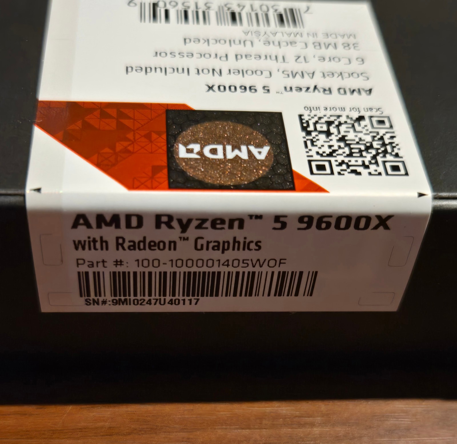 AMD Ryzen 5 9600X 38MB Cache 3.9 GHz speed(Max Boost 5.4 GHz
