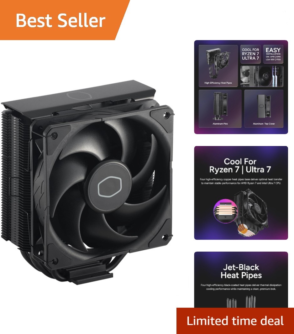 Optimal Performance: Hyper 212 Black – Easy Install & Compatible with AMD/Intel