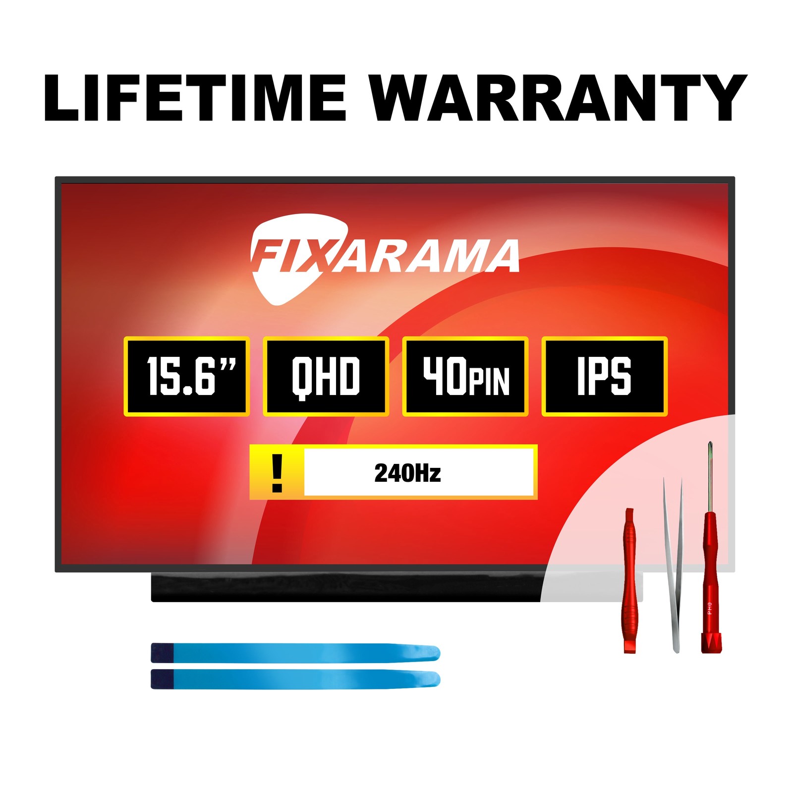 BOE NE156QHM-NZ3 V8.0 V8.1 240Hz QHD IPS LCD Screen + Tools GRADE A+ FIXARAMA