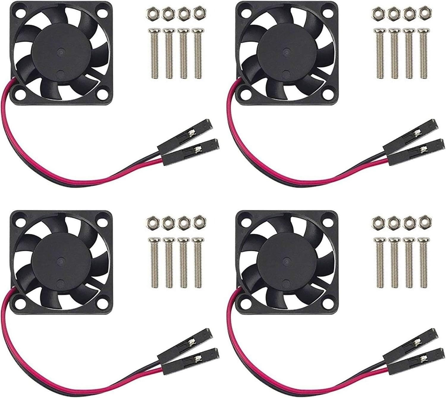 4-Pack Silent 30mm Fan for Raspberry Pi – Dual Speed Copper Cooling Solution