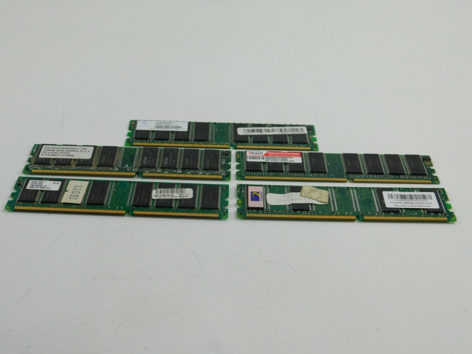 Memory RAM Nanya Elixir V Data Hynix 256MB DDR Lot 5 Pieces