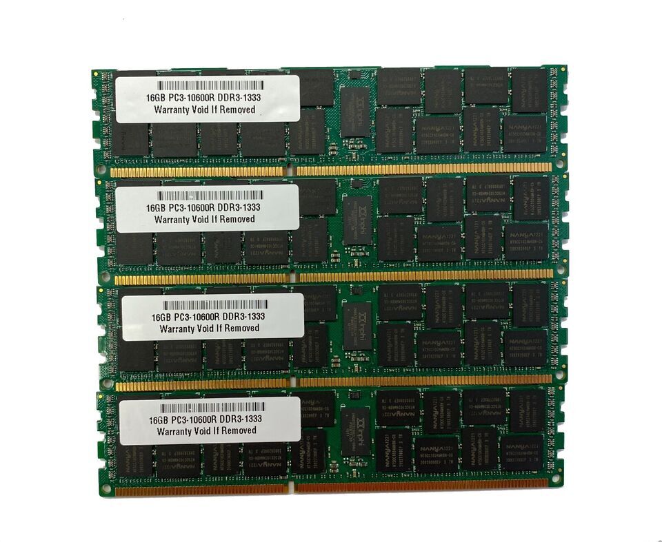 64GB 4X16GB Memory for Intel S2600IP S2600JF S2600WP Server ECC RDIMM RAM