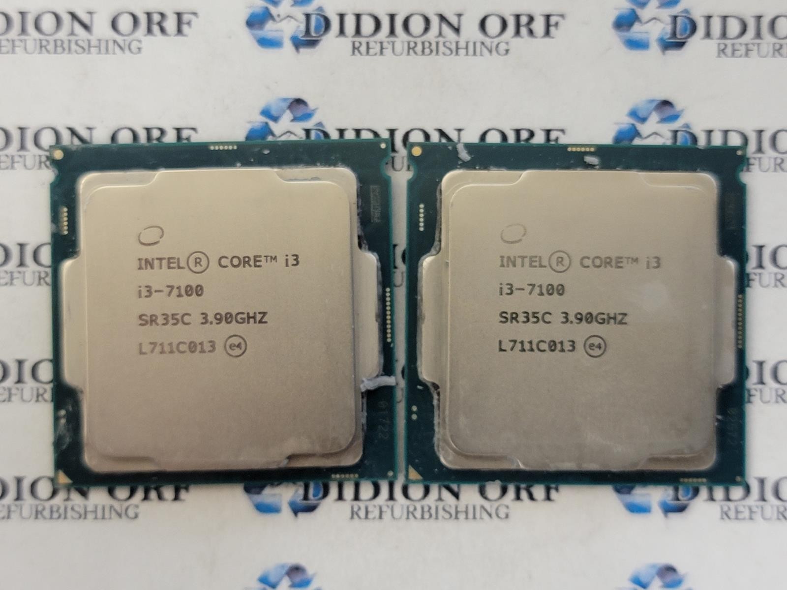 Lot of 2 INTEL Core i3-7100 SR35C 3.90 GHz 3 MB Cache 51 W Grade B SKU 13501