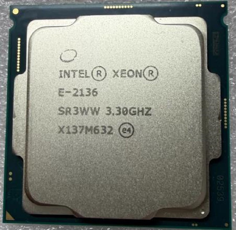 Intel Xeon E-2136 SR3WW 6-Core 3.30GHz 12MB 8GT/s LGA1151 CPU Processor